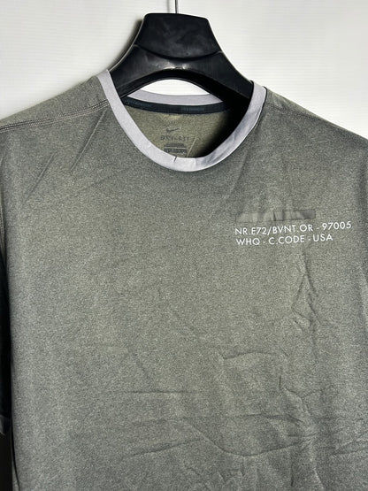 Nike Dri Fit Army Green Round Neck - Large