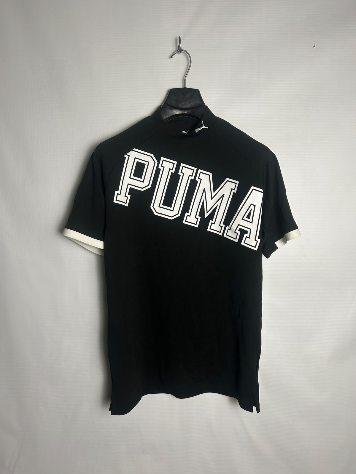 Puma Big Logo Black Mock Neck - Medium