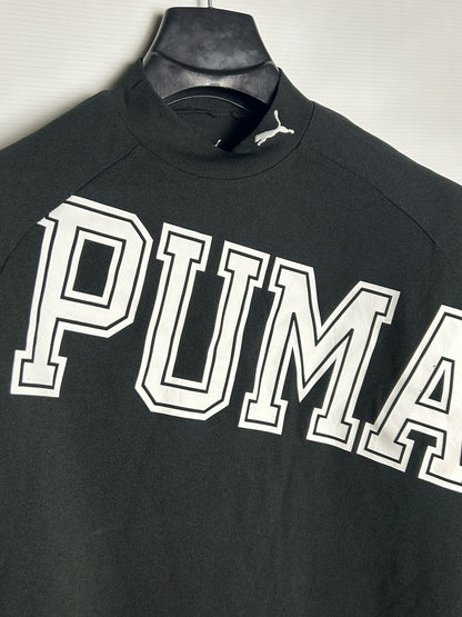 Puma Big Logo Black Mock Neck - Medium