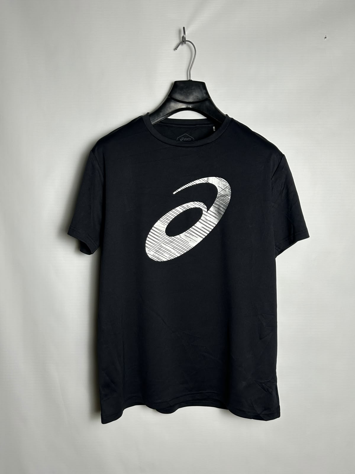 Asics Big Logo Black Round Neck - Large
