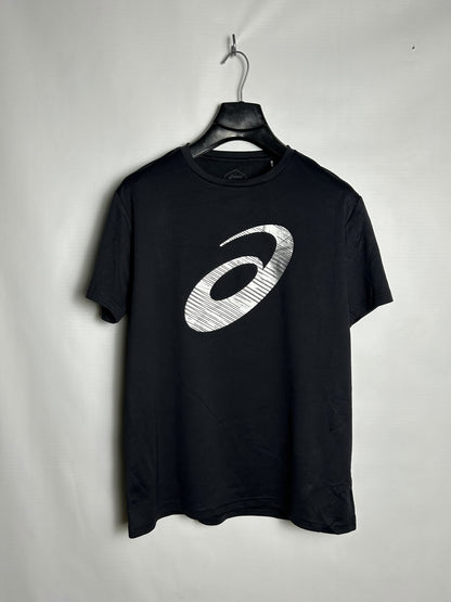 Asics Big Logo Black Round Neck - Large