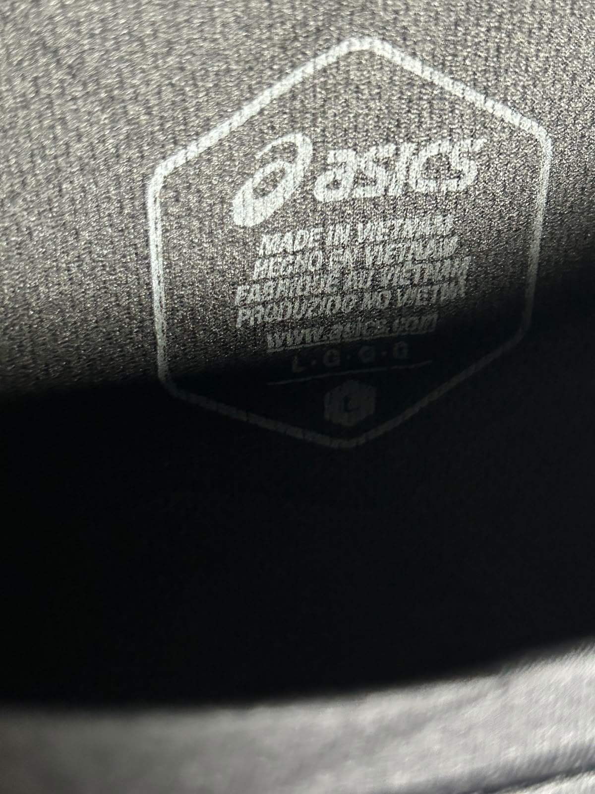 Asics Big Logo Black Round Neck - Large