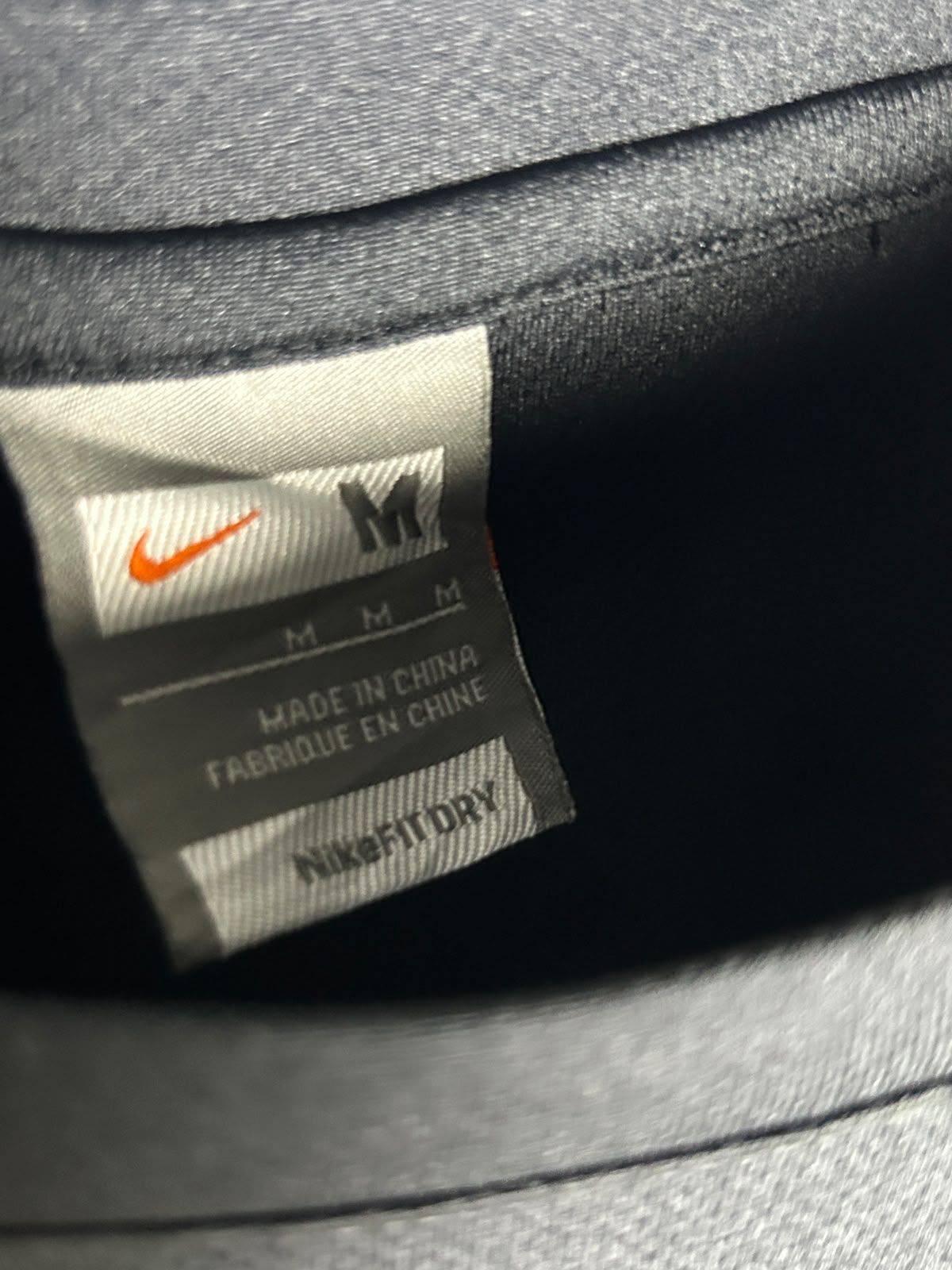 Nike Fit Dry Dotted Black Round Neck - Medium