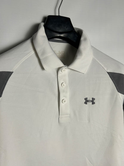 Under Armour White Polo - Medium