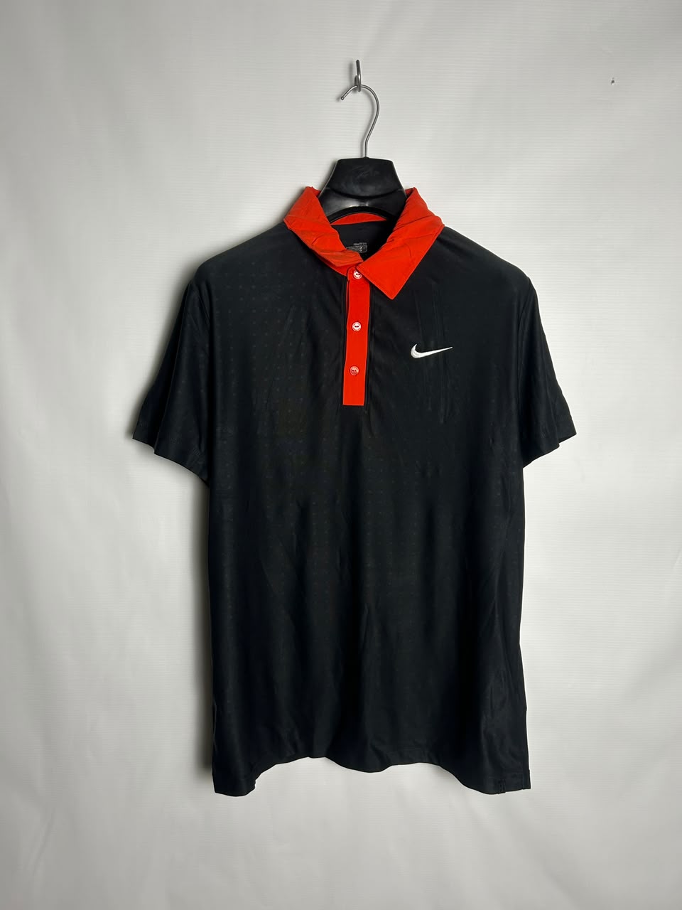 Nike Fit Dry Black With Orange Polo - Medium