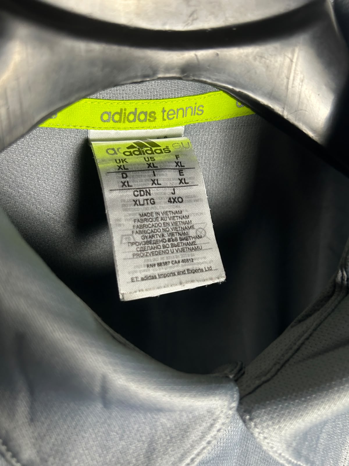 Adidas Tennis Grey Polo - XL