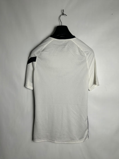 Nike Dri Fit White And Black Round Neck - Small