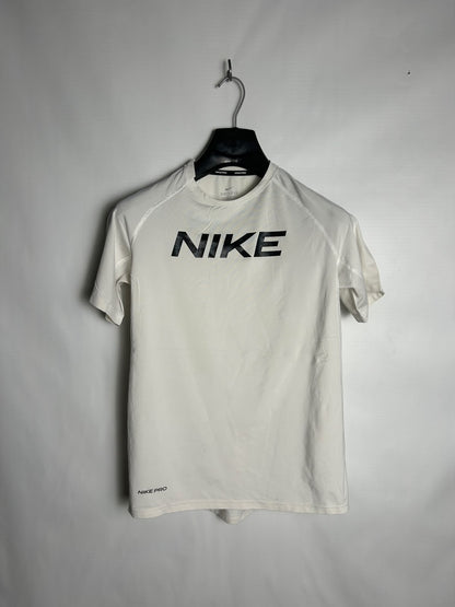 Nike Big Logo Dri Fit White Round Neck - XL