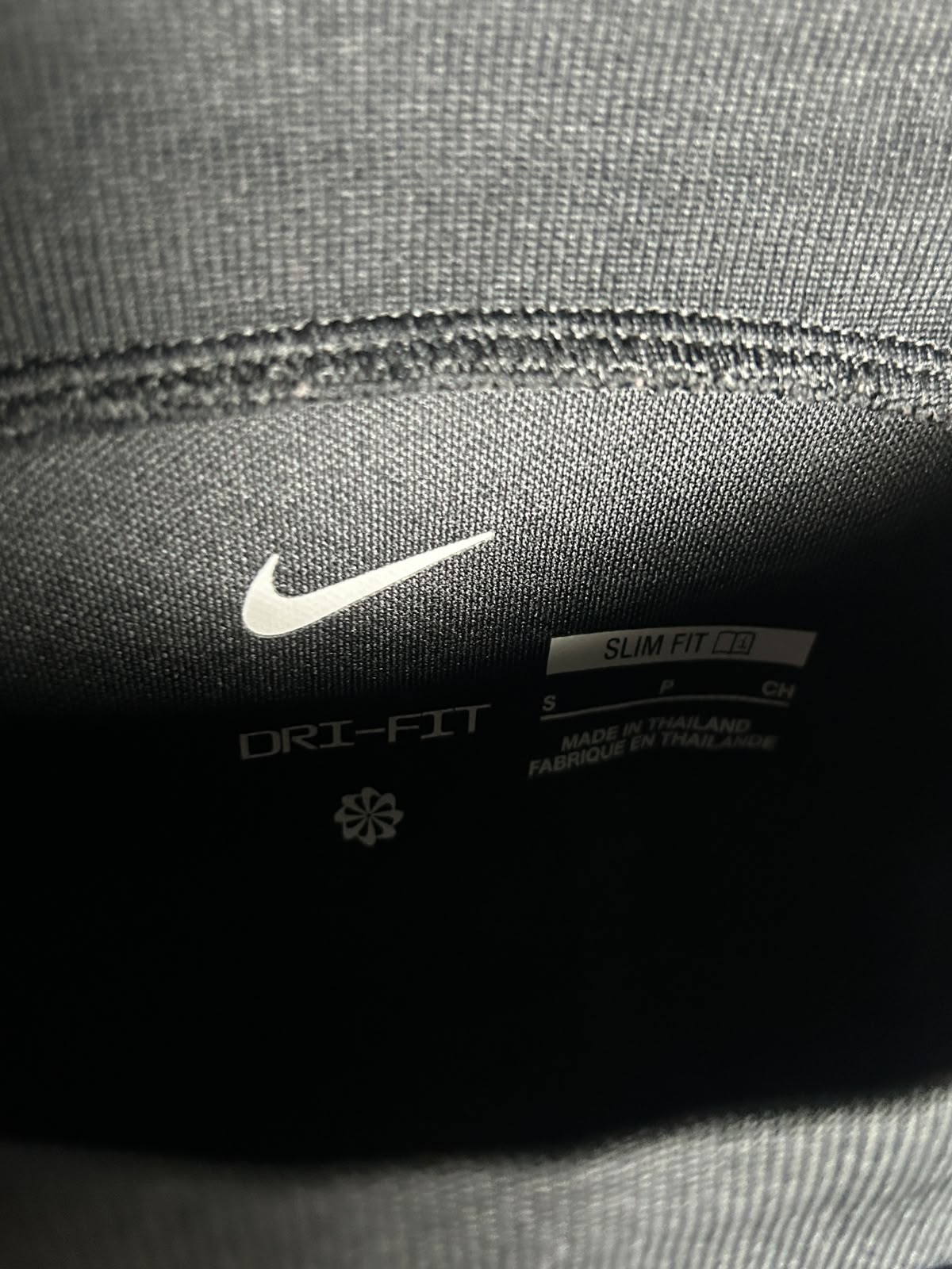 Nike Dri Fit Black Round Neck - Large
