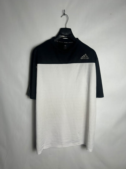 Adidas Climalite Black And White Round Neck - 2XL