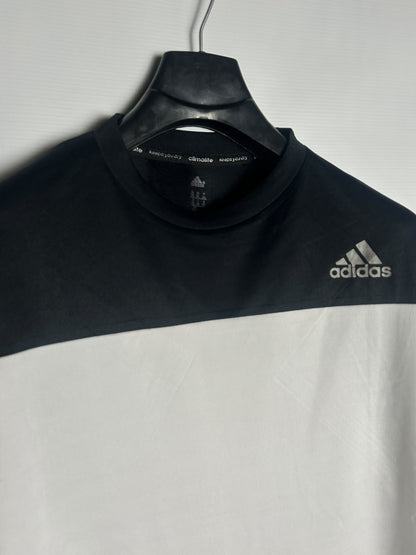 Adidas Climalite Black And White Round Neck - 2XL