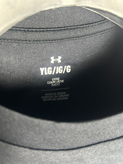 Under Armour Black Big Logo Full Sleeves Round Neck - YLG