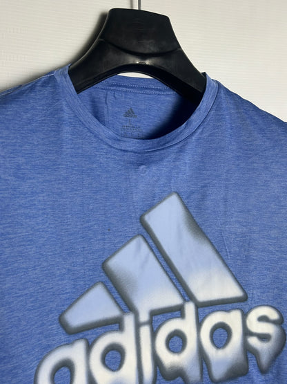 Adidas Big Logo Blue Round Neck - Large