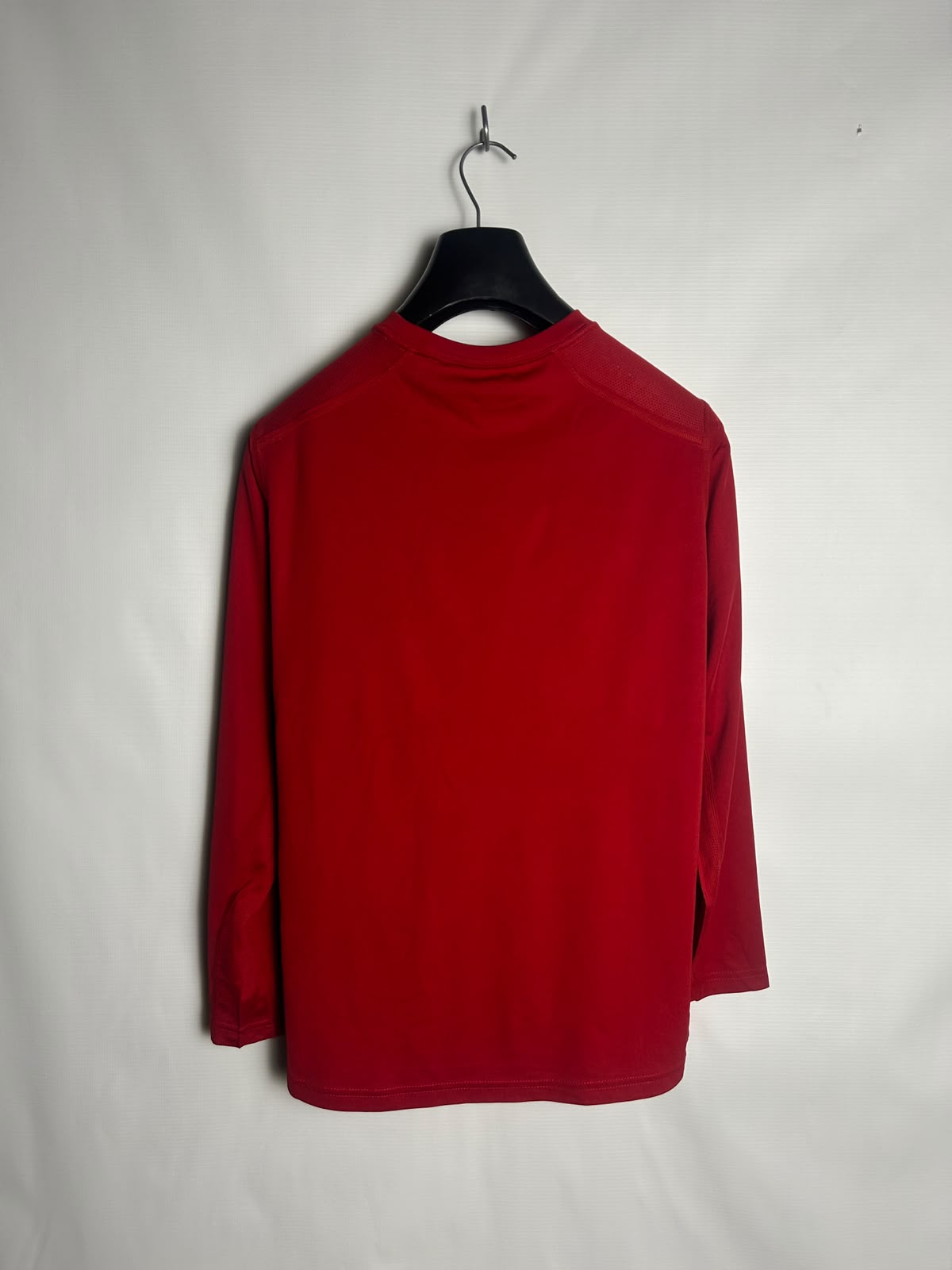 Nike Dri Fit Big Logo Red Round Neck Full Sleeves - XL