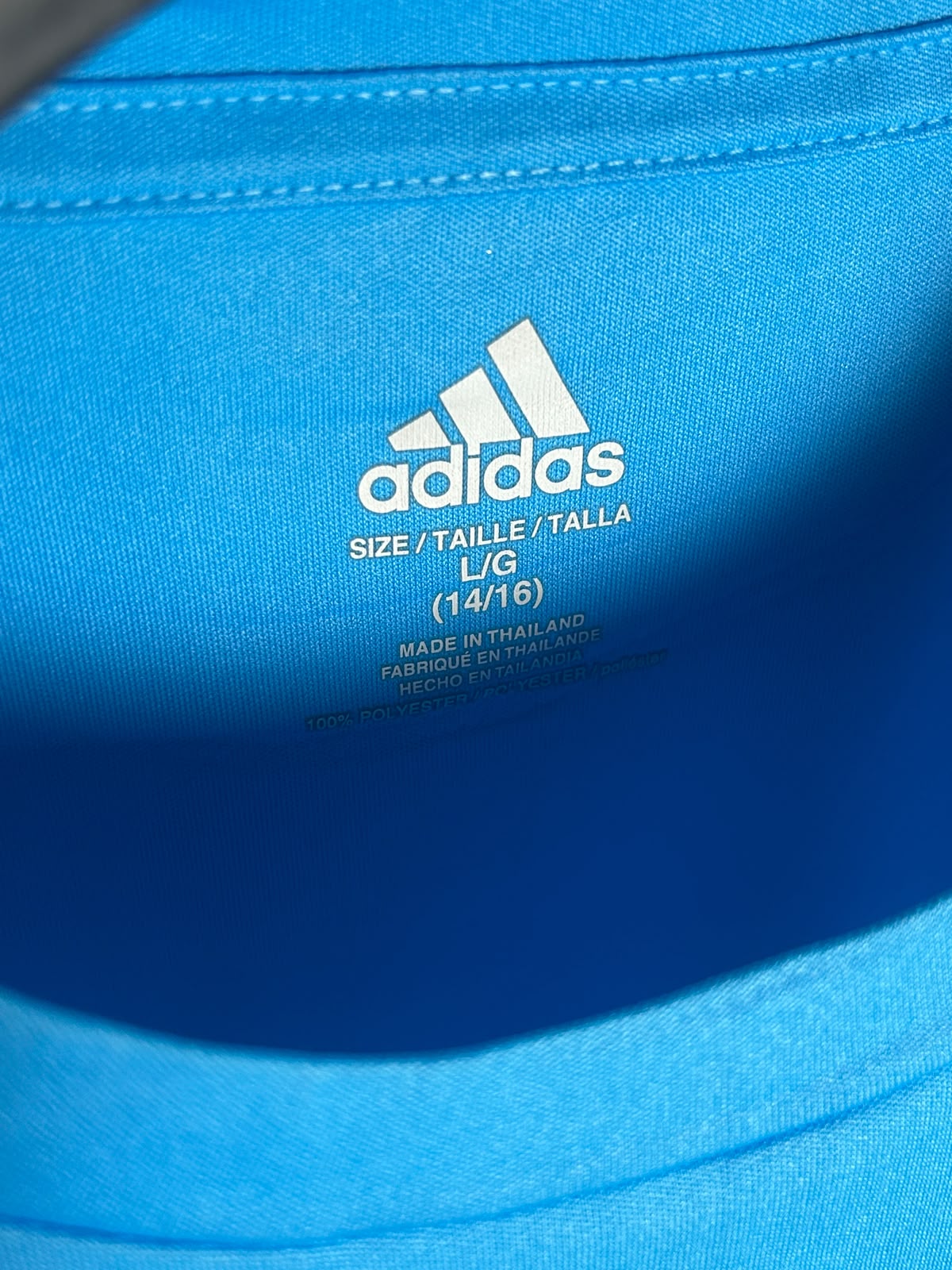 Adidas Big Logo Blue Round Neck - Large