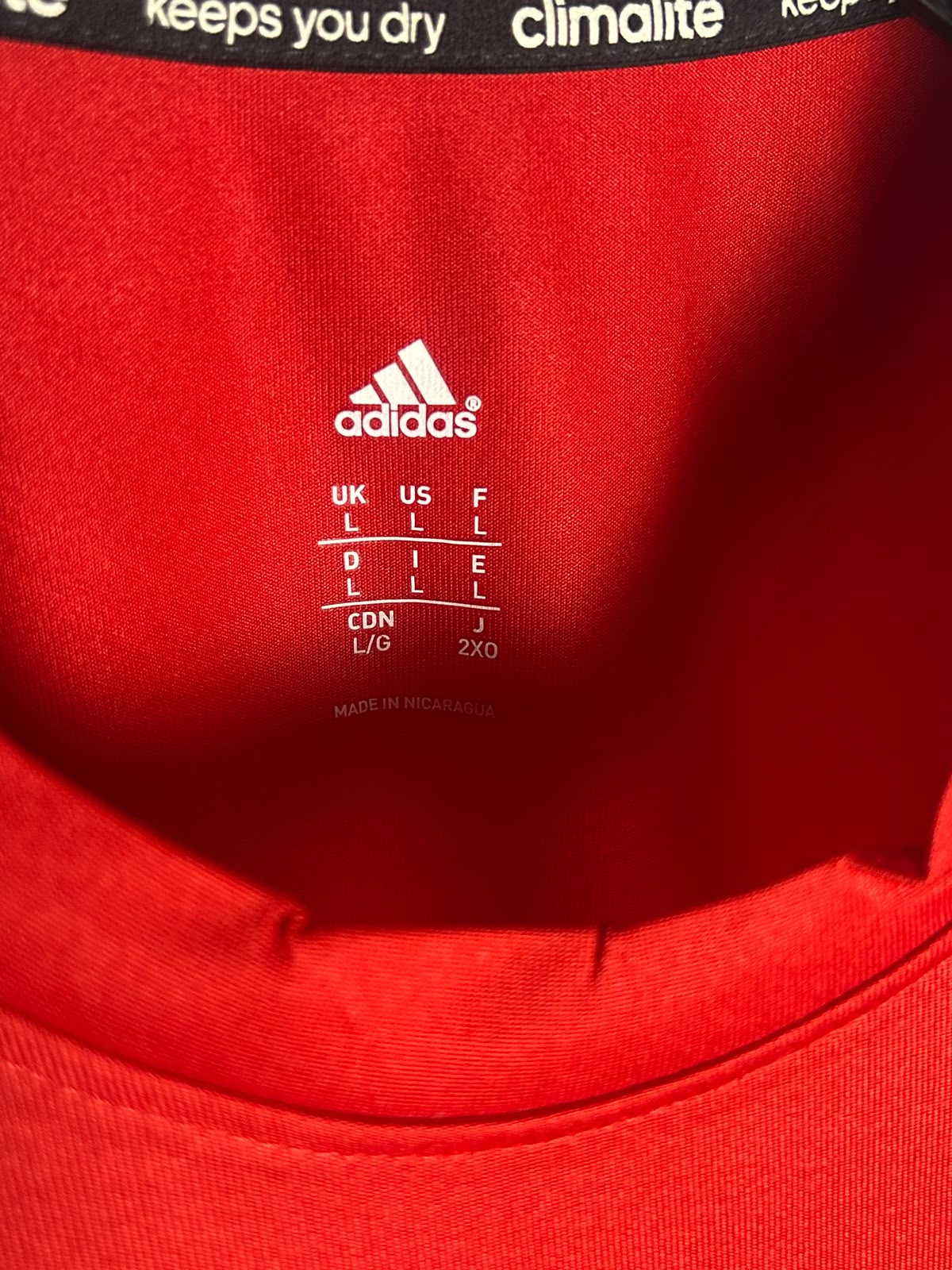 Adidas Red Round Neck - Large
