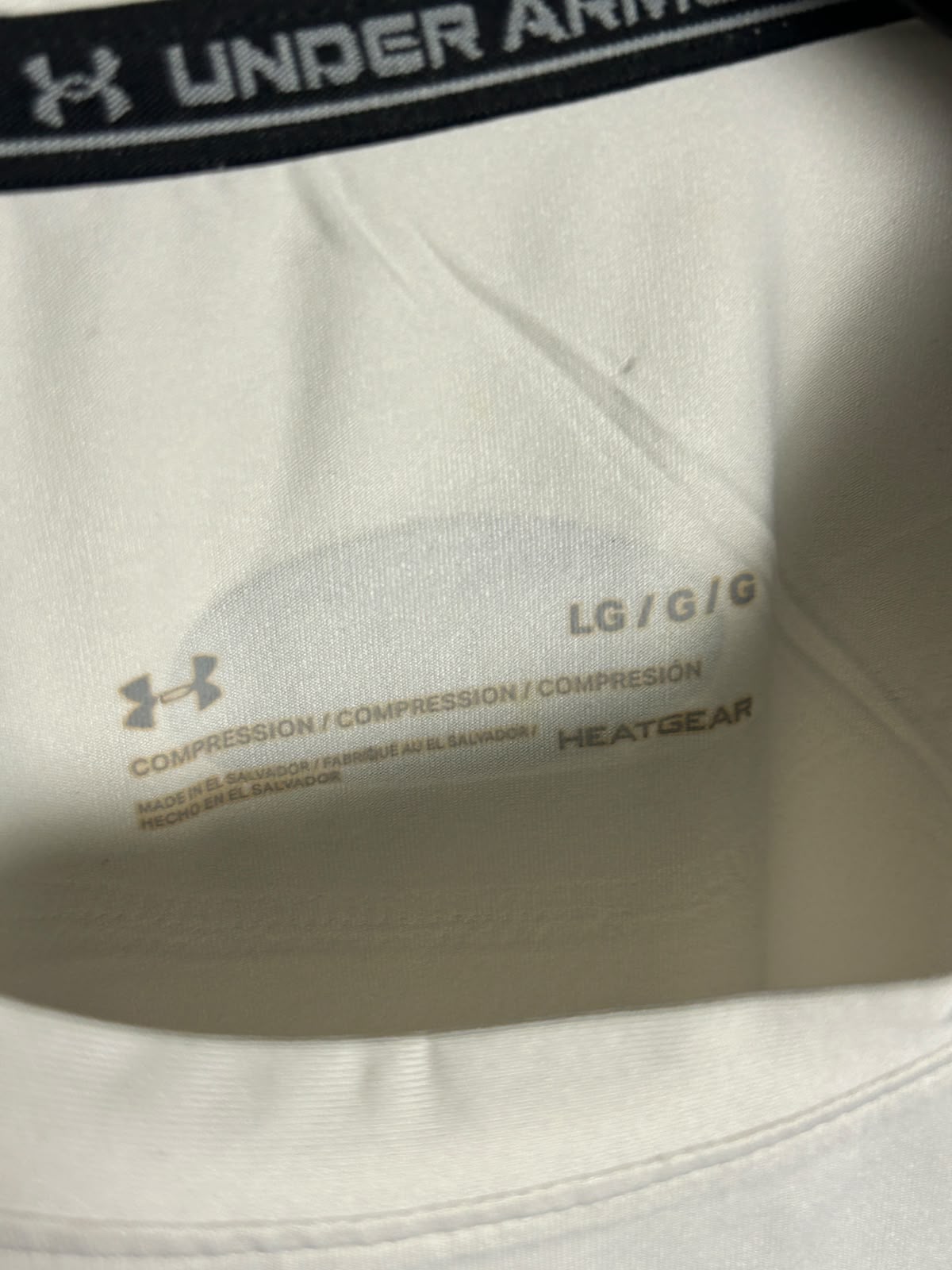 Under Armour Heat Gear Round Neck White - LG