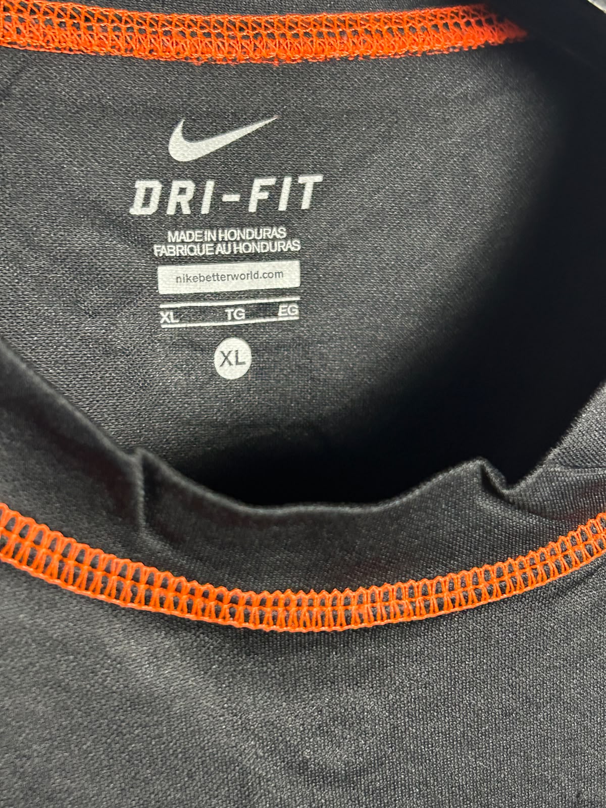 Nike Dri Fit Black Round Neck - XL