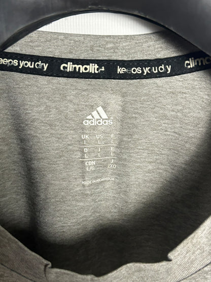 Adidas Climalite Grey Round Neck - Large