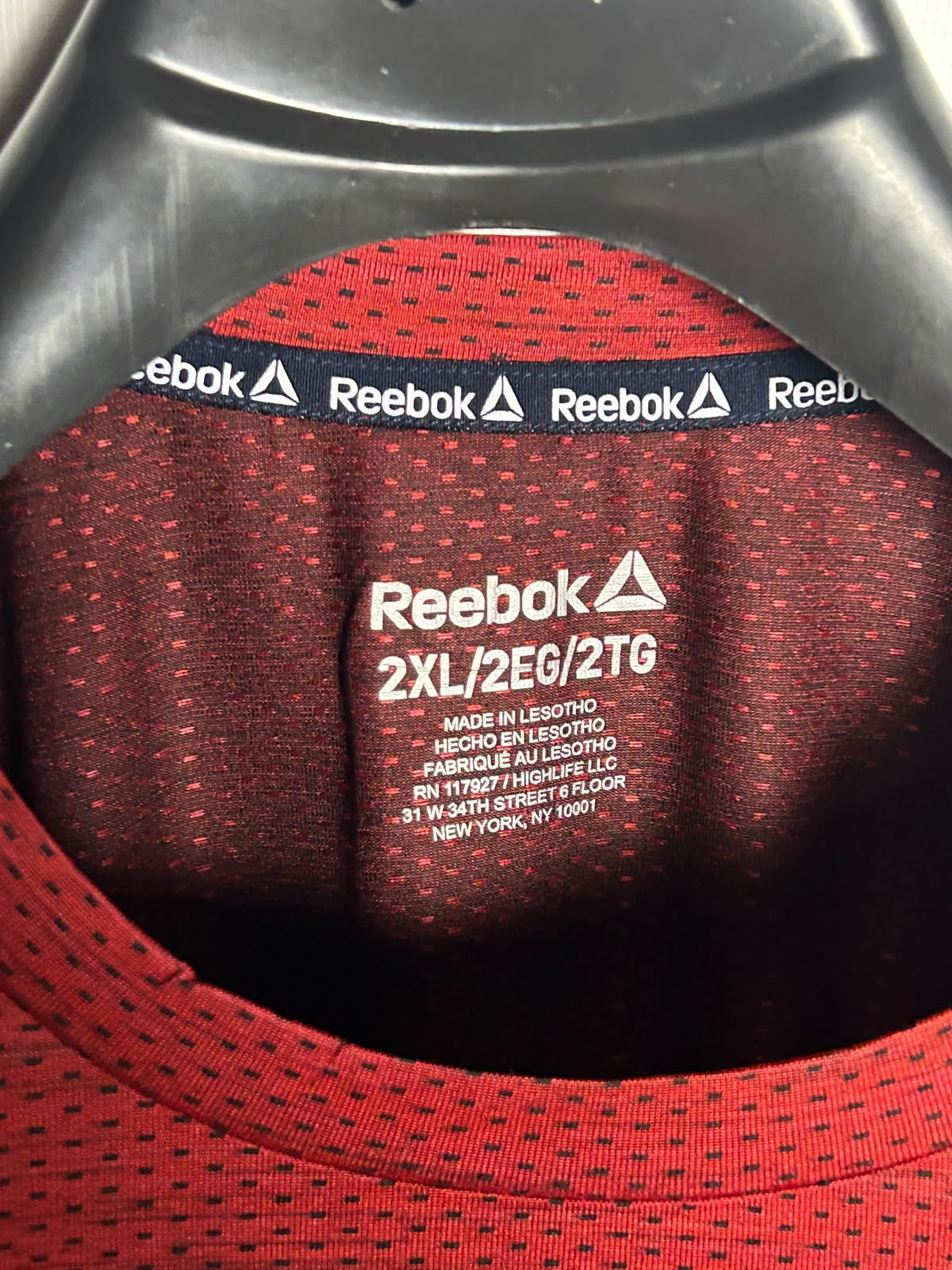 Reebok Red Round Neck - 2XL