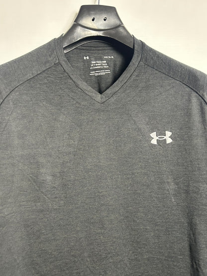 Under Armour The Tech Tee Black V Neck - LG