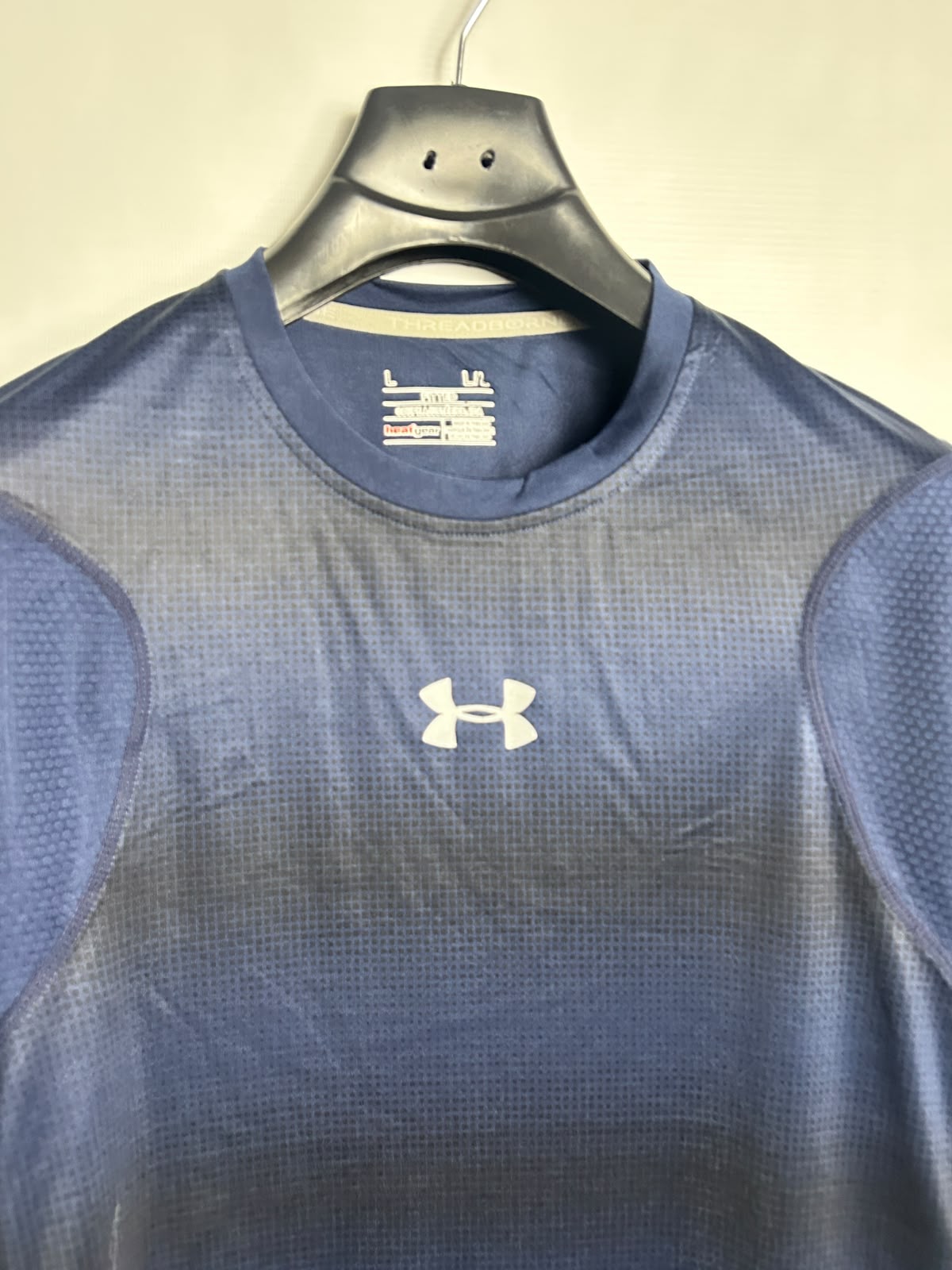 Under Armour Heat Gear Blue Round Neck - Large