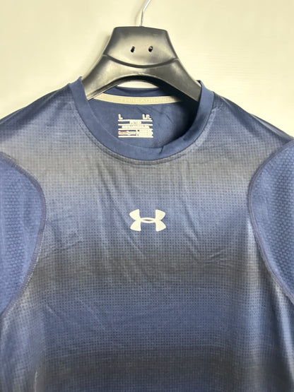 Under Armour Heat Gear Blue Round Neck - Large