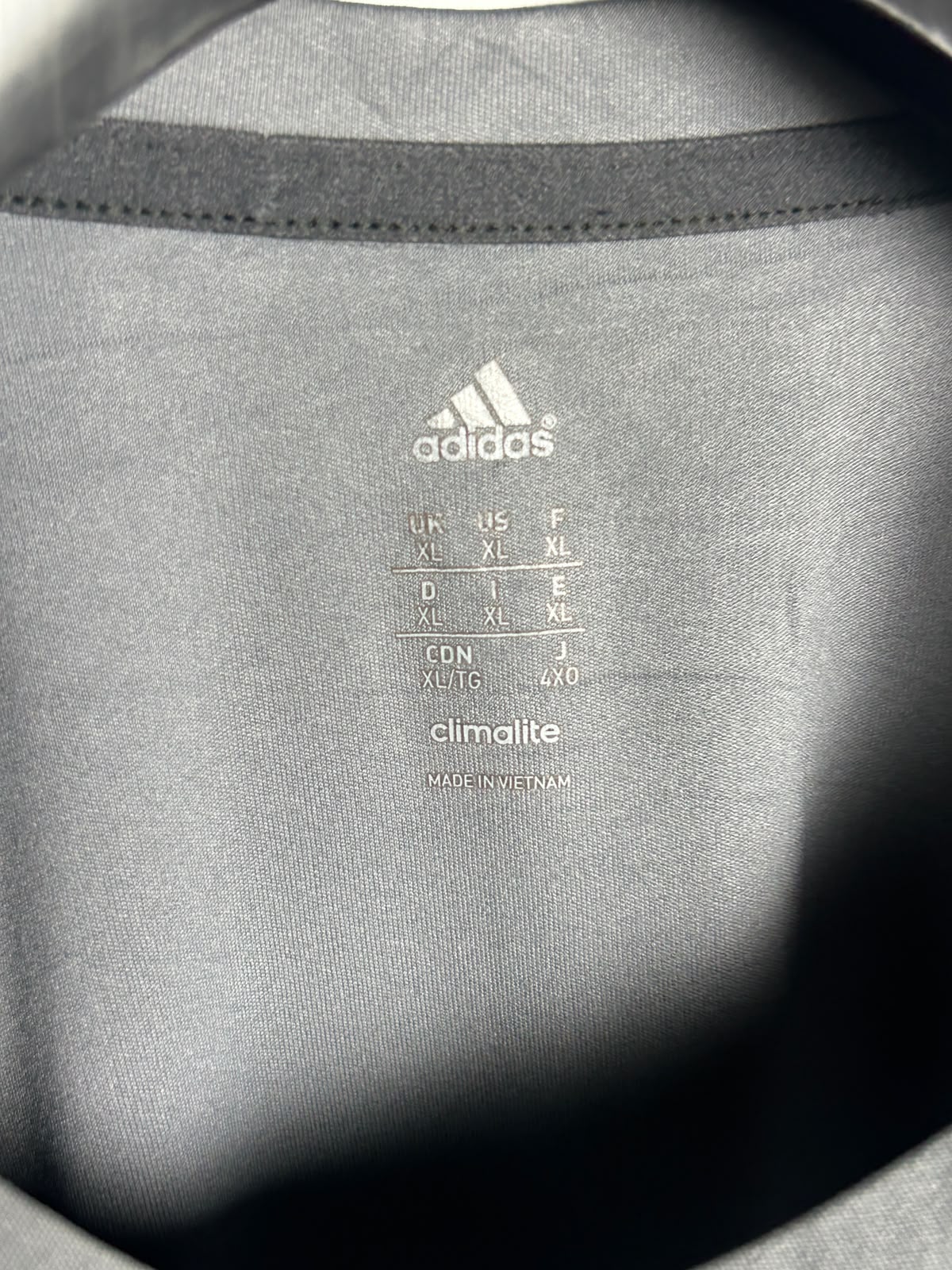 Adidas Climalite Grey Round Neck - XL