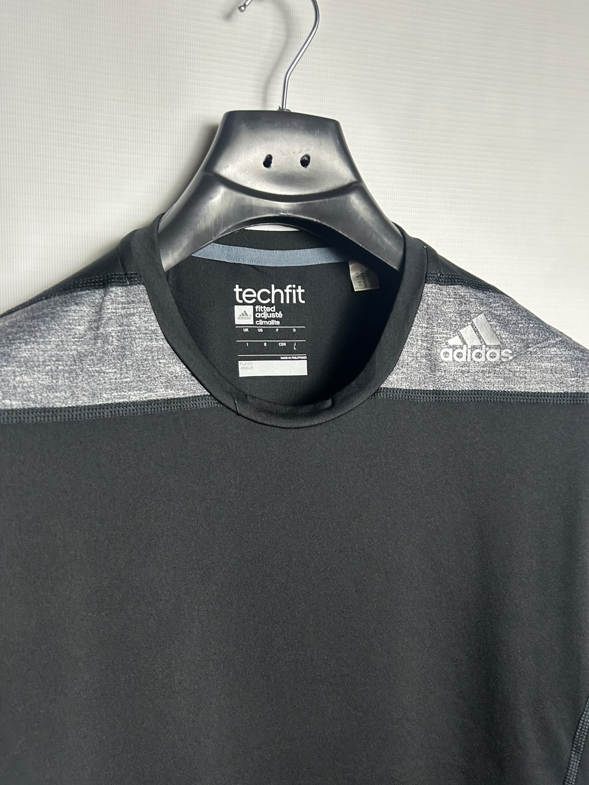 Adidas Climalite Techfit Black Round Neck - Large