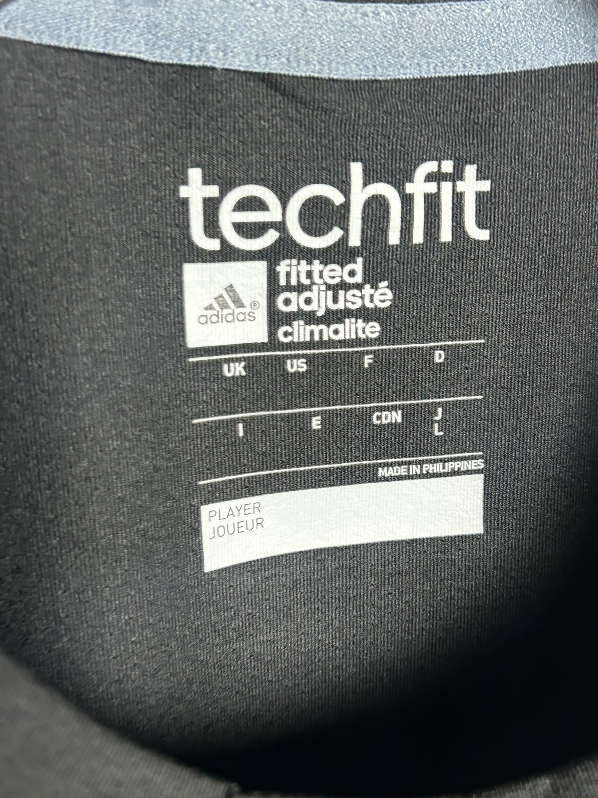 Adidas Climalite Techfit Black Round Neck - Large