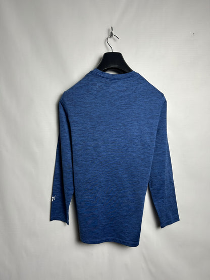Puma Blue Round Neck Full Sleeves - Small