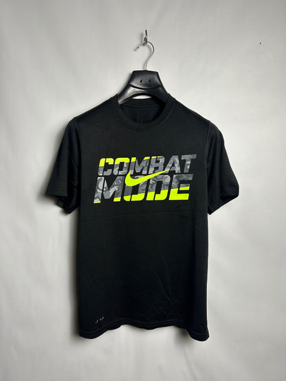 Nike Combat Mode Big Logo Black Round Neck - Medium