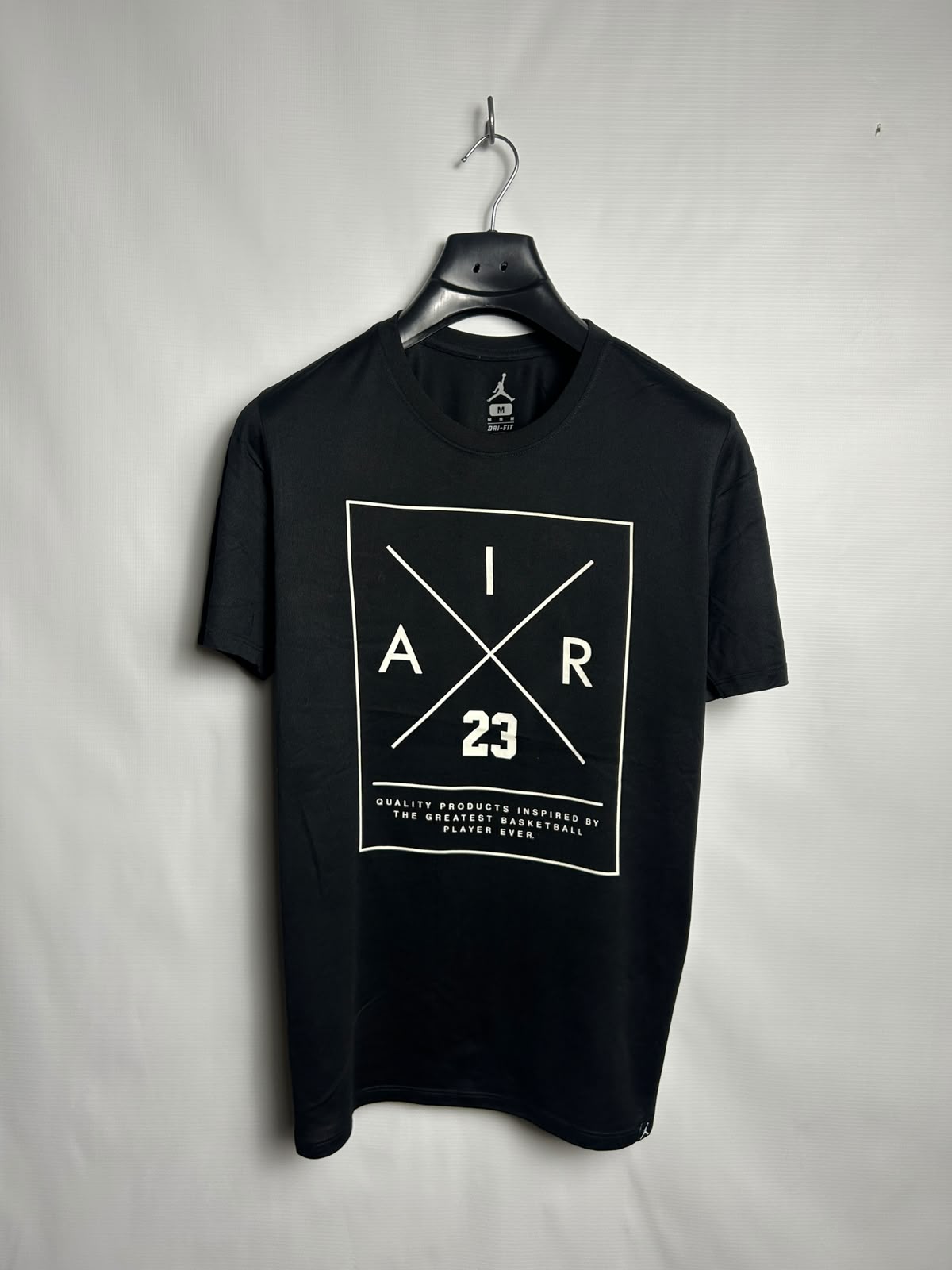 Jordan Dri Fit Black Round Neck - Medium
