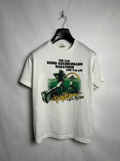 Adidas Big Logo White Round Neck - Small
