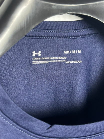 Under Armour Heat Gear Blue Round Neck - Medium
