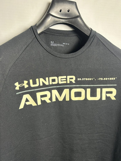 Under Armour Big Logo Black Round Neck - Medium