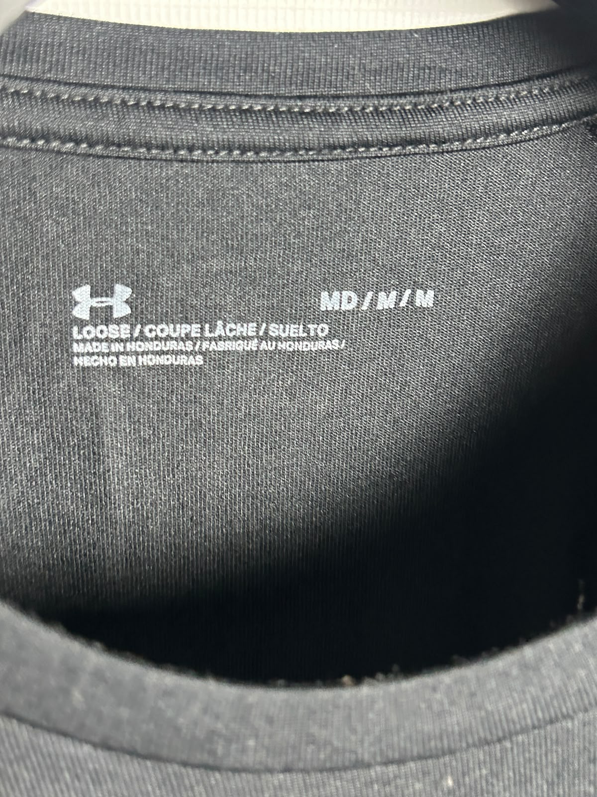 Under Armour Big Logo Black Round Neck - Medium