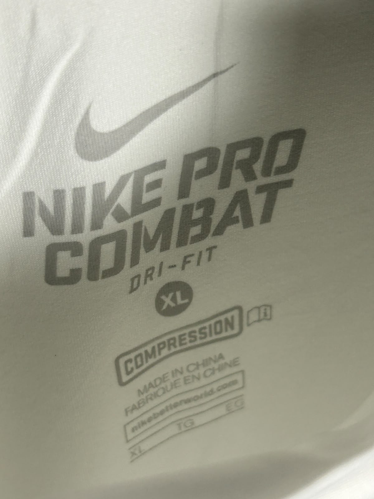 Nike Pro Combat Dri Fit Full Sleeves Mock Neck- XL