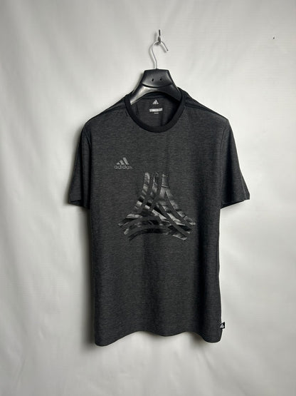 Adidas Big Logo Black Round Neck - Medium