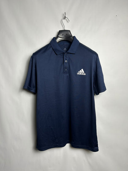 Adidas Aeroready Blue Polo - Large