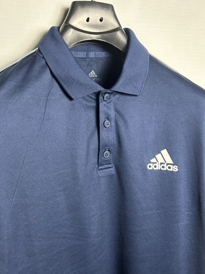 Adidas Aeroready Blue Polo - Large