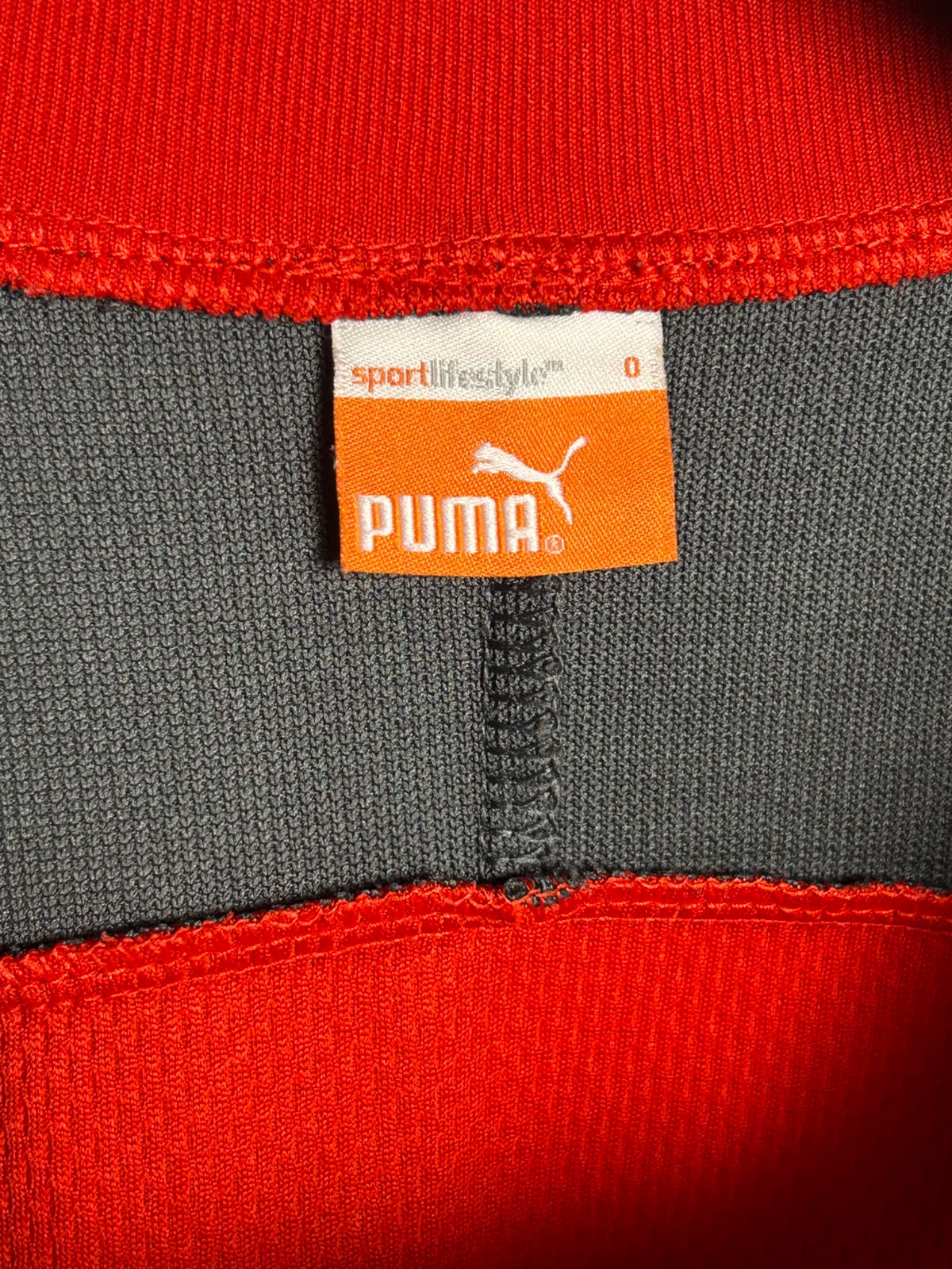 Puma Red Full Sleeves V Neck - Large