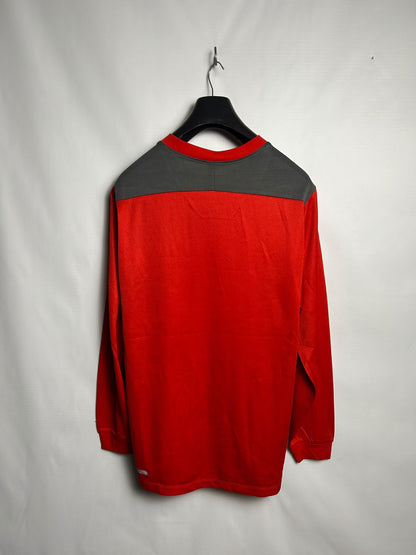Puma Red Full Sleeves V Neck - Large
