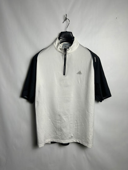 Adidas Golf Climacool Half Zip White Round Neck - Medium