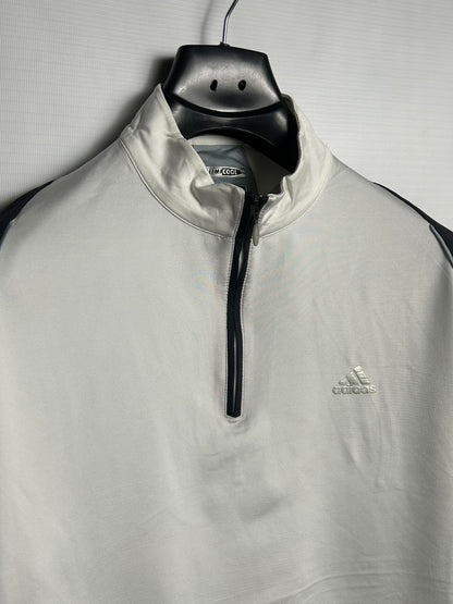 Adidas Golf Climacool Half Zip White Round Neck - Medium