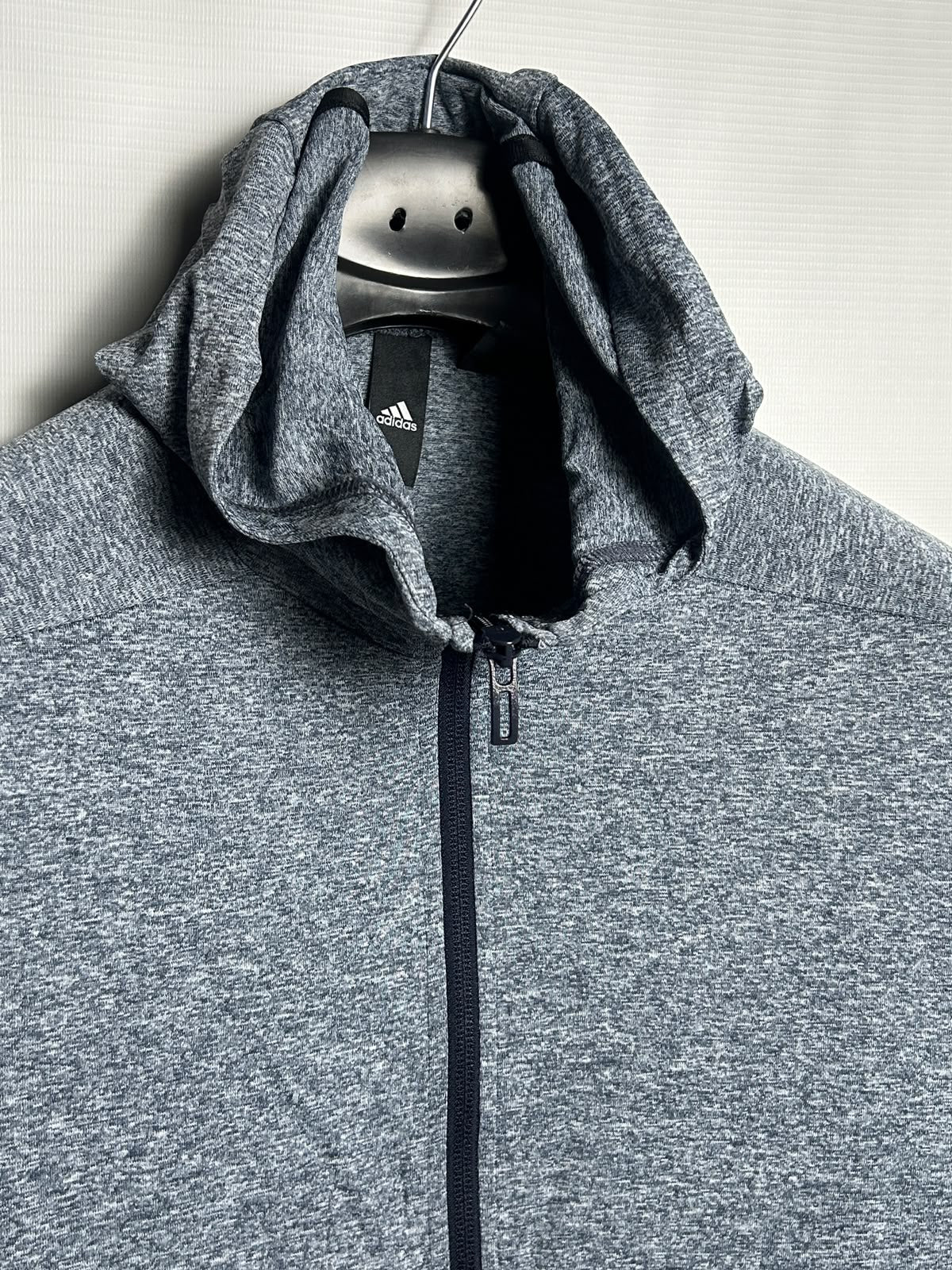 Adidas Grey Full Sleeves Zip Upper - Small