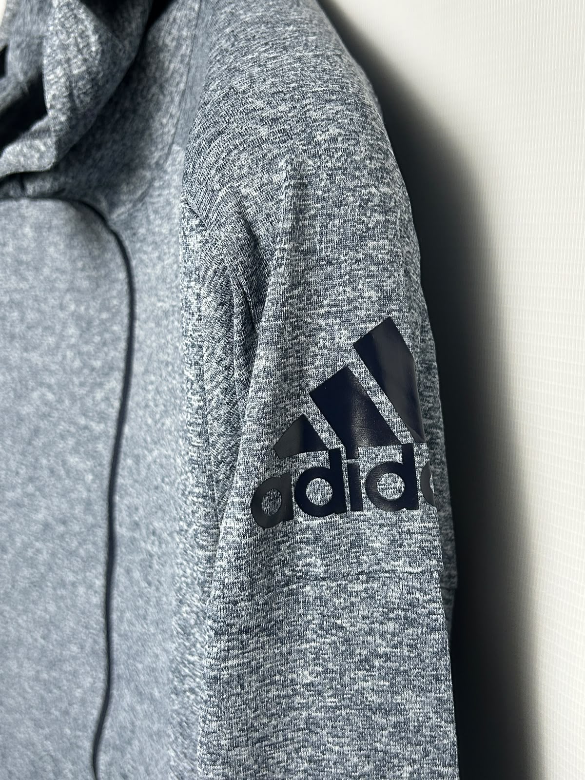 Adidas Grey Full Sleeves Zip Upper - Small