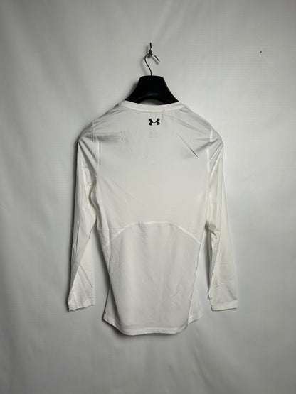 Under Armour Heat Gear White Full Sleeves V Neck - Medium