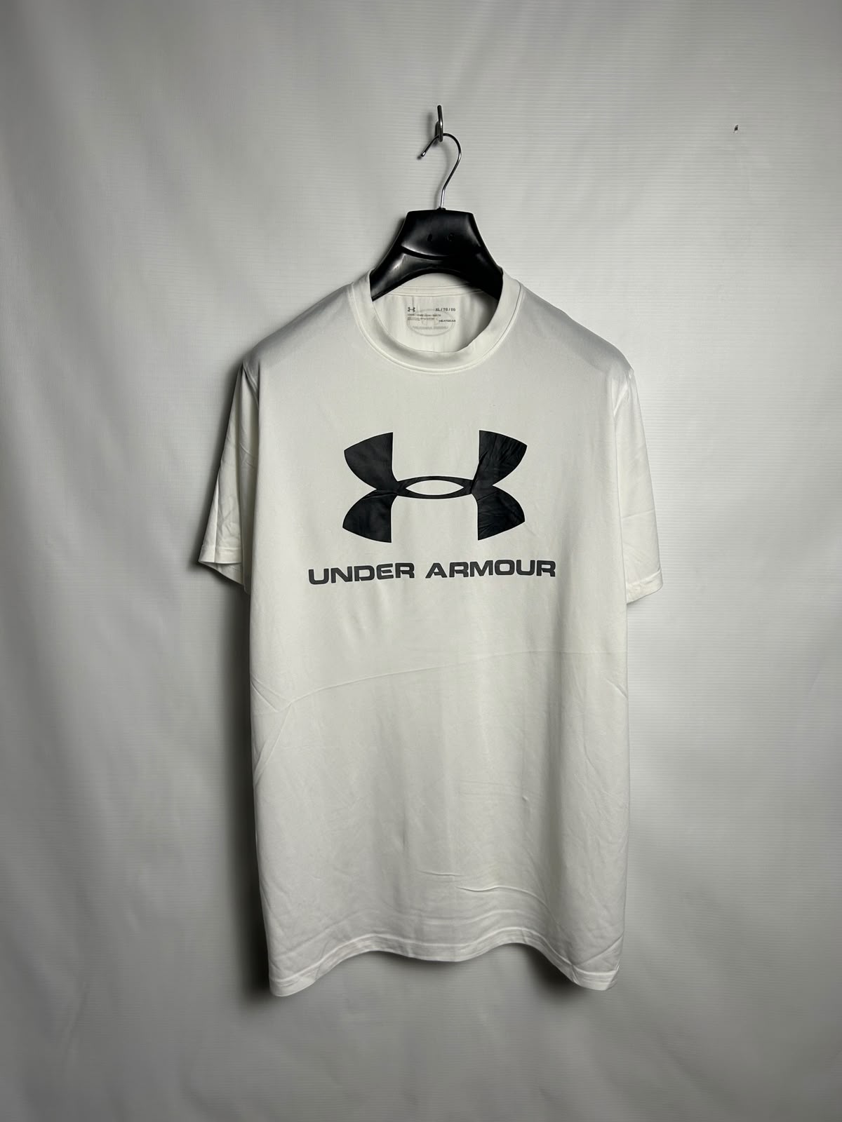 Under Armour Heat Gear Big Logo White Round Neck - XL