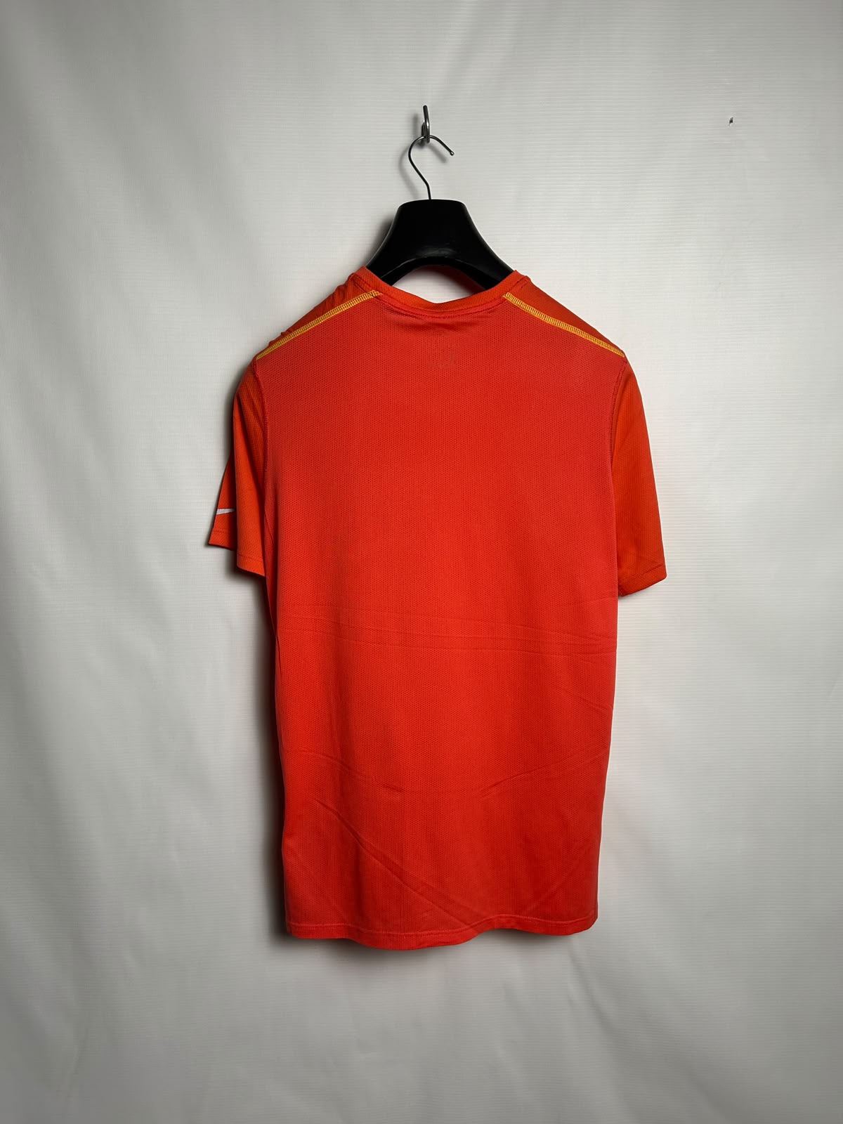 Nike Dri Fit Big Logo Orange Round Neck - Large